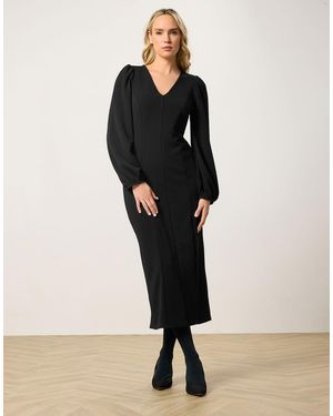 Long Tall Sally Seam Front Midi Dress - Black