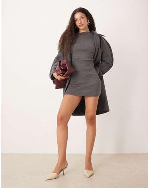 SNDY'S Asymmetric Off Shoulder Ruched Mini Dress - Multicolour