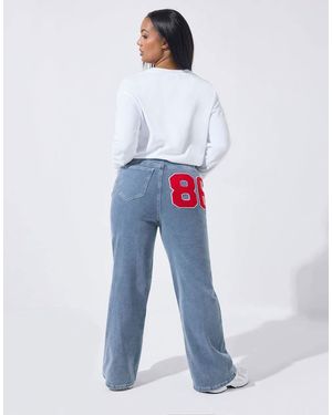 Yours Clothing '86' Wide Leg Jeans - White