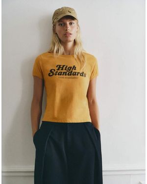 Pull&Bear T-Shirt Grafica Con Scritta "Unpopular Opinion" Color Senape - Giallo