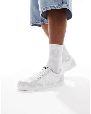 Hummel Slimmer Stadil Tonal Low Canvas Trainers - White