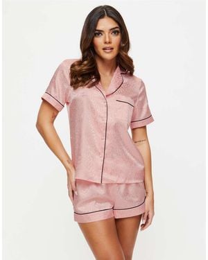 Ann Summers Signature Satin Pj Set - Pink