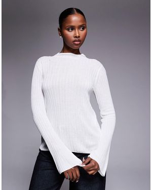 Barbour Ozara - pull en maille semi-transparente - cassé - Blanc
