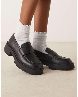 Calvin Klein Mocassini College Neri Con Suola Spessa - Nero