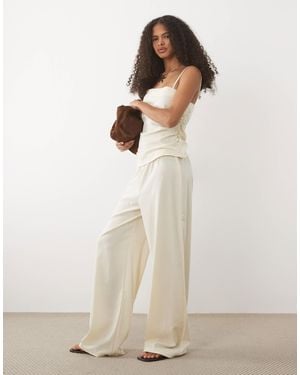 Mango Riga Relaxed Pants - Natural