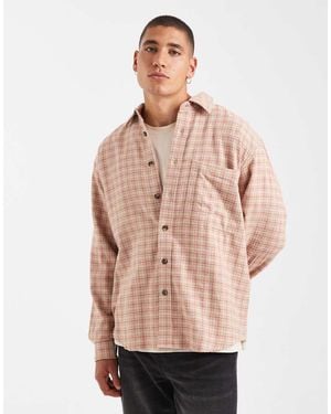 Only & Sons Camicia Ampia Color Crema E Zucca A Quadri - Neutro