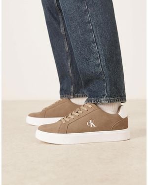 Calvin Klein Real Leather Classic Cupsole Sneakers - Blue