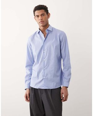 Mango Cotton Mix Striped Shirt - Blue