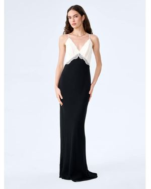 OMNES Dresses Drew Maxi Dress With Lace Details - Blue