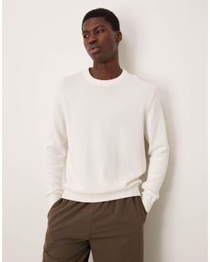 Mango Round Neck Knitted Jumper - Natural