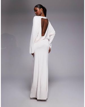 crepe long sleeve wedding dress Long Sleeve Crepe Wedding Dress with Bateau Neckline – Lotus Threads Bridal