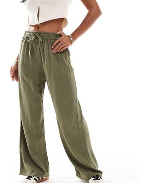 Miss Selfridge Pantaloni A Fondo Ampio Kaki - Verde
