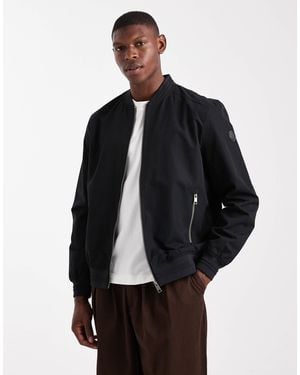 Threadbare Zip Front Bomber Jacket With Pockets - Black