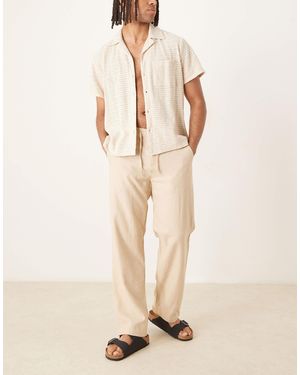 SELECTED Brody Loose Fit Linen Trouser - Natural