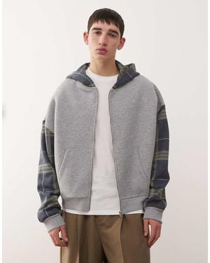 Collusion Boxy Hoodie - Grey