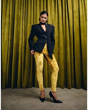 ASOS Five Pocket Skinny Velvet Trouser - Metallic