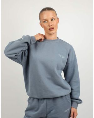 SIMMI Embroidered Oversized Sweatshirt - Blue
