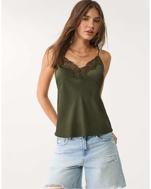 Stradivarius Lace Top - Green