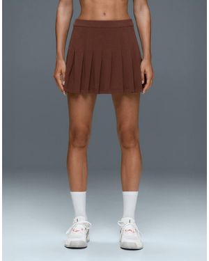 Oysho Short Pleated Piqué Skirt - White