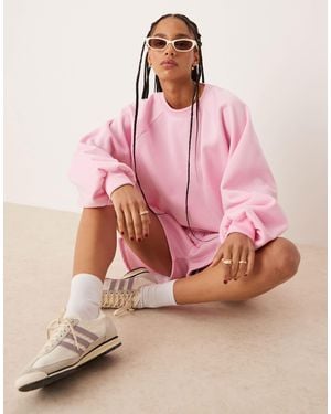 ASOS Balloon Sleeve Sweat Co-ord - Pink