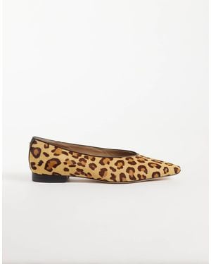 Ralph Lauren Audri ballerina mit leopardenmuster - Weiß