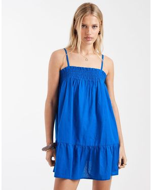 Aray Mini Babydoll Beach Dress - Blue