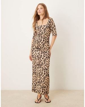 Never Fully Dressed Long Sleeve Maxi Dress - Natural
