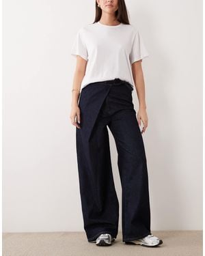 ASOS Wrap Front Tie Detail Jean - Blue