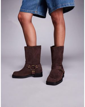 Public Desire Sienna Biker Boots - Blue