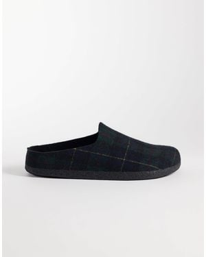 Birkenstock Amsterdam mules à carreaux et bleu marine