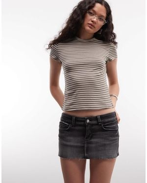 Cheap Monday – booty bei – superelastischer mini-jeansrock - Schwarz