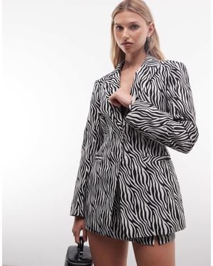 ASOS Collarless Blazer - Grey