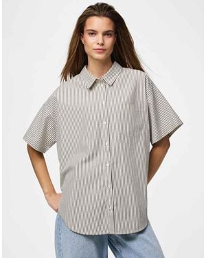 Pieces Camicia Color Betulla - Grigio