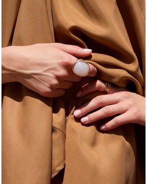 ASOS Anillo Extragrande Con Diseño Estilo Cuarzo De Resina De - Rosa