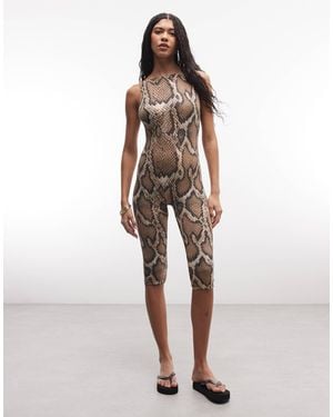 AFRM Tahlia Ribbed Capri Unitard - White