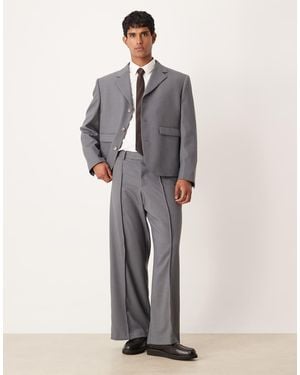 ASOS Loose Fit Suit Trouser - Grey