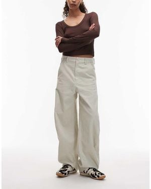 ARKET Endive Cord Barrel Leg Trousers - White