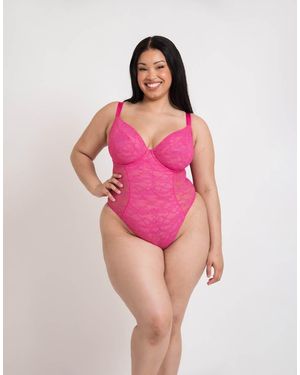 Curvy Kate All Night Lace Plunge Body - Pink