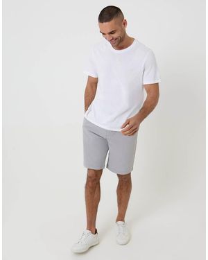 Threadbare Elasticated Waist Stretch Chino Shorts - White