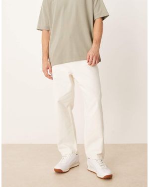 ASOS Jeans Dritti Larghi Color Écru - Neutro