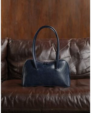 ASOS Bolso Lavado Estilo Bolera Con Detalle Curvado De - Azul