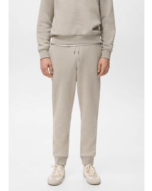 Mango Cotton Mix Jogger - Natural