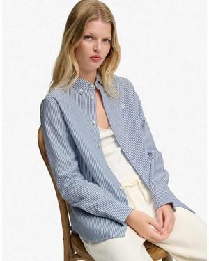 Superdry Slim Oxford Button Down Long Sleeve Shirt - Blue