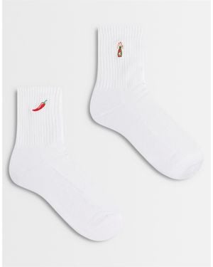ASOS 2 Pack Of Chilli Socks - Natural
