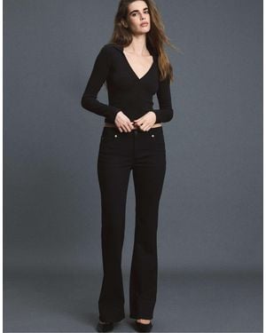 Stradivarius B03 stretch-polohemd - Grau