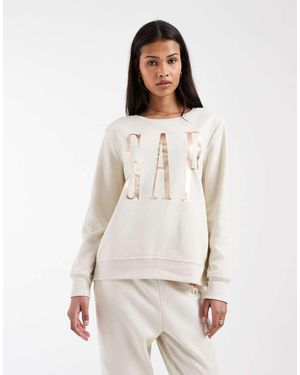 Gap Foil Print Sweatshirt Co-Ord - Natural