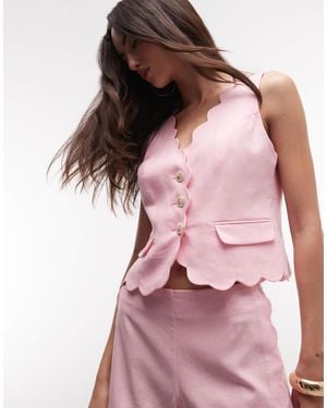 River Island – leinenweste - Pink
