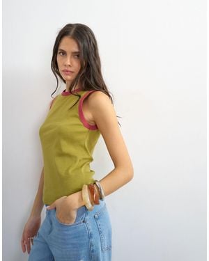 TOPSHOP Tipping Slim Tank - Multicolor