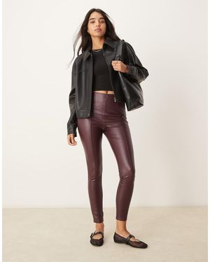 New Look Pu Leggings - Natural