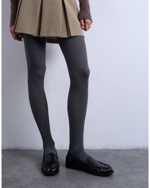 TOPSHOP Cotton Tights - Gray